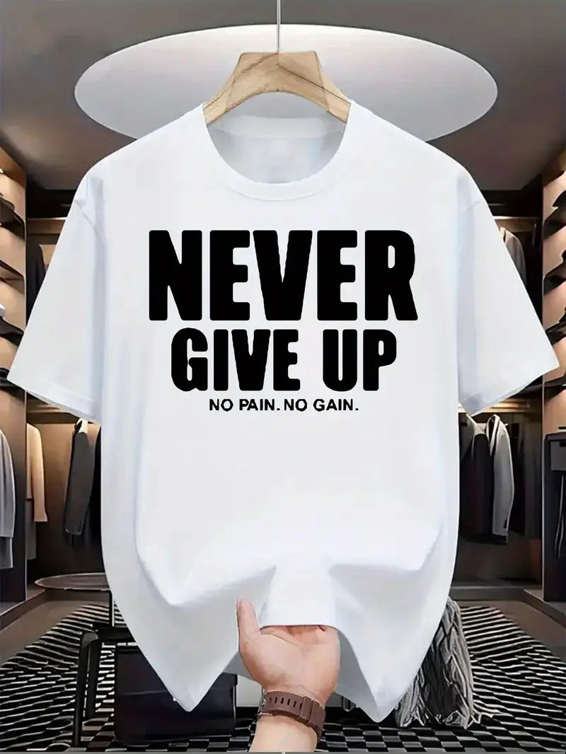 Never Give Up Motivational T-Shirt