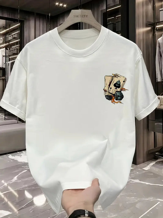 Luck & Flames Graphic Drop Shoulder Tee